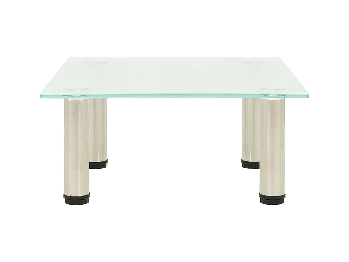 Élie  Meuble TV Givré 40x35x17 cm Verre trempé