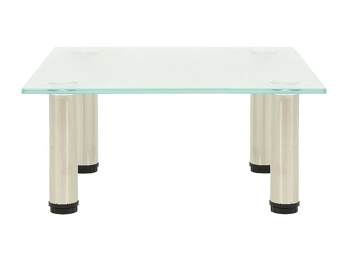 Élie  Meuble TV Givré 40x35x17 cm Verre trempé