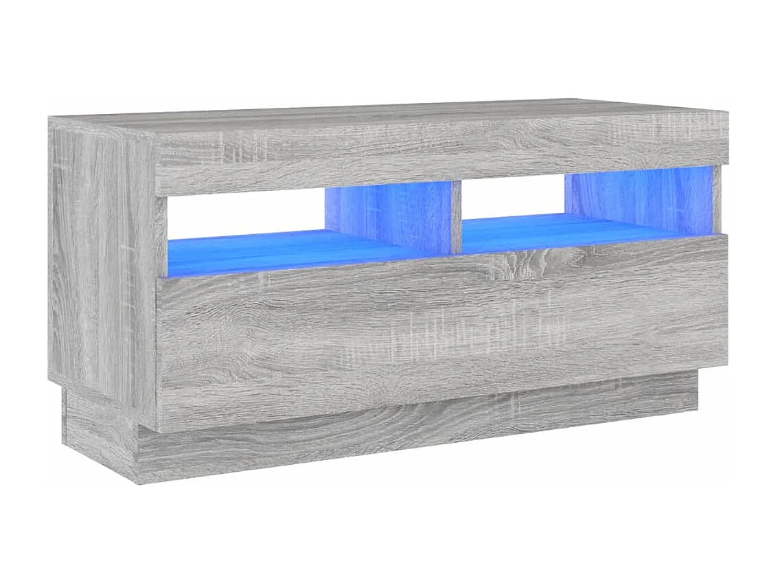 Roelant  Meuble TV avec lumières LED sonoma gris 80x35x40 cm