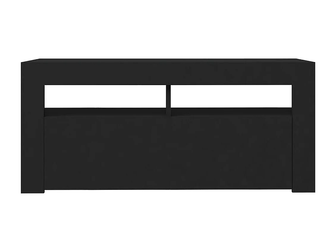 Kristineberg  Meuble TV avec lumières LED noir 90x35x40 cm