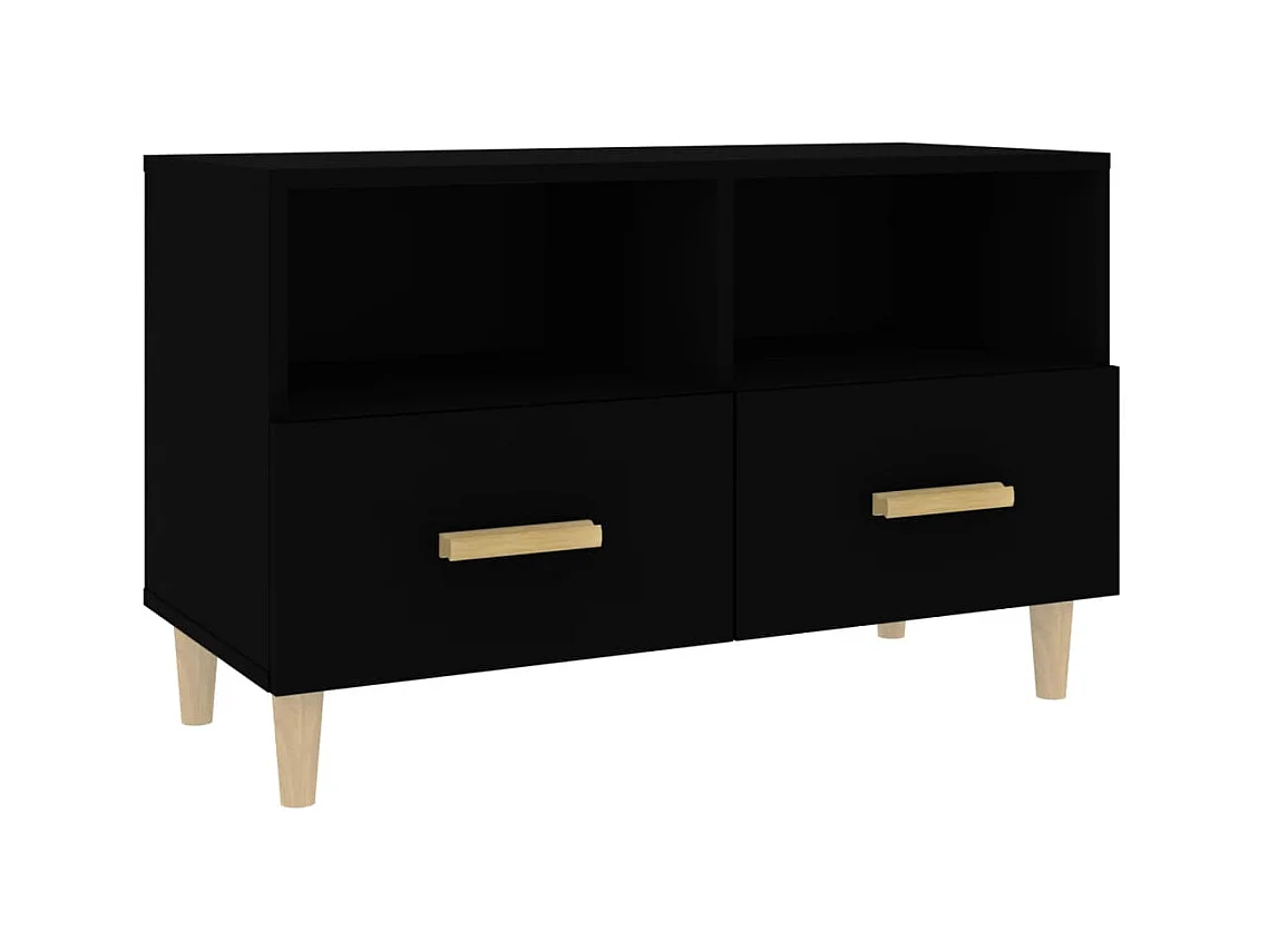 Millingen aan de Rijn  Meuble TV Noir 80x36x50 cm Bois d'ingénierie