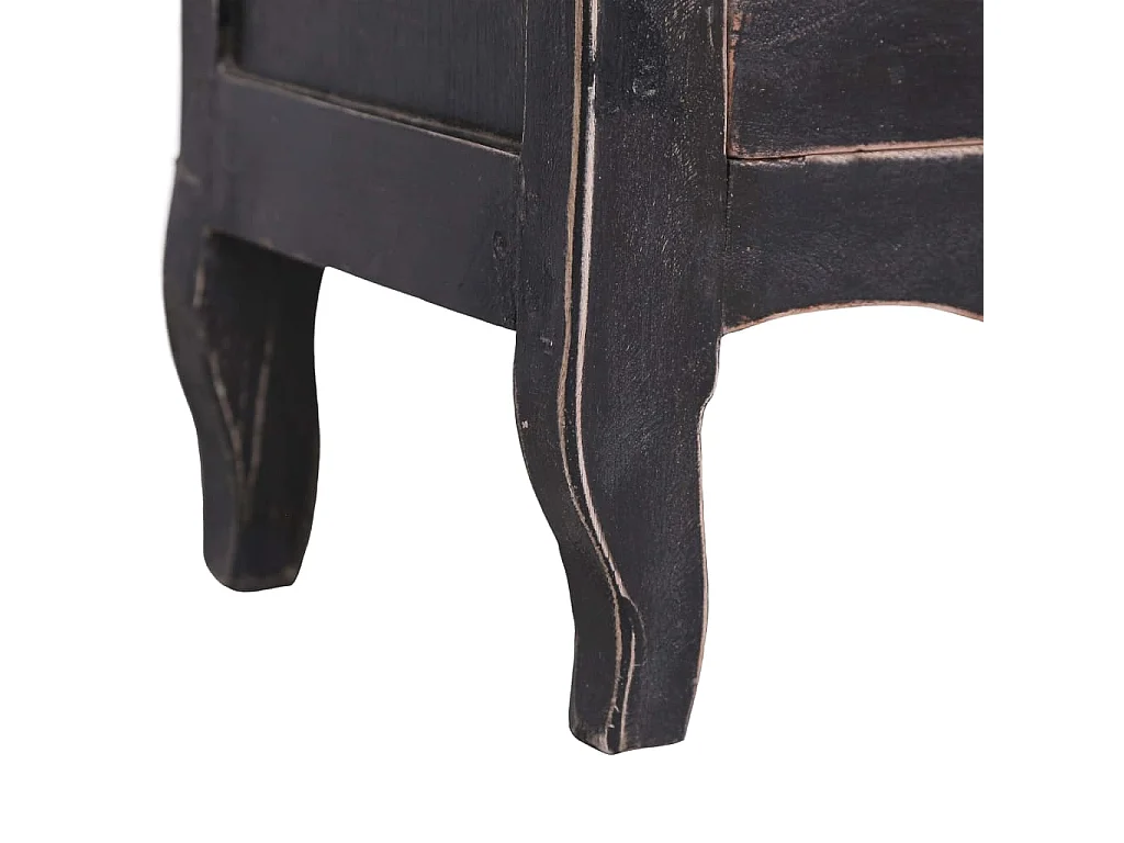 Marie-Luce  Meuble TV 120x30x40 cm noir bois d'acajou massif