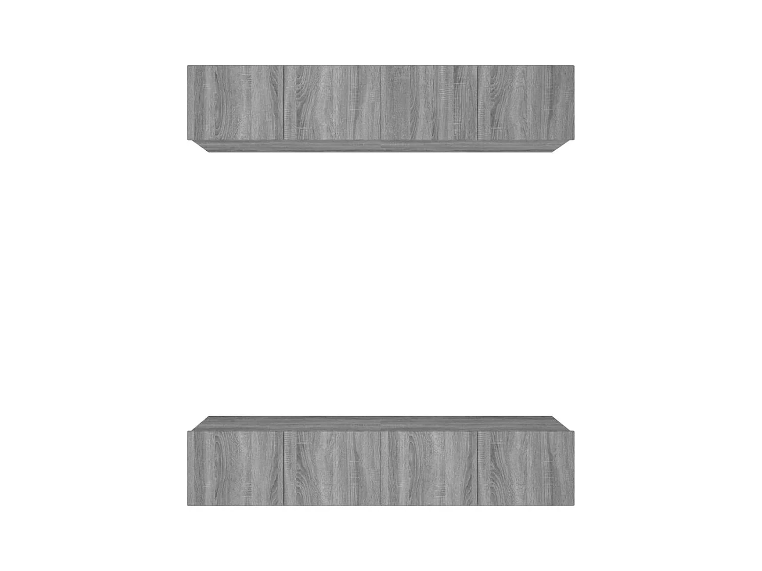 Assumption  Tv-meubelen 4 st 80x30x30 cm bewerkt hout grijs sonoma eiken