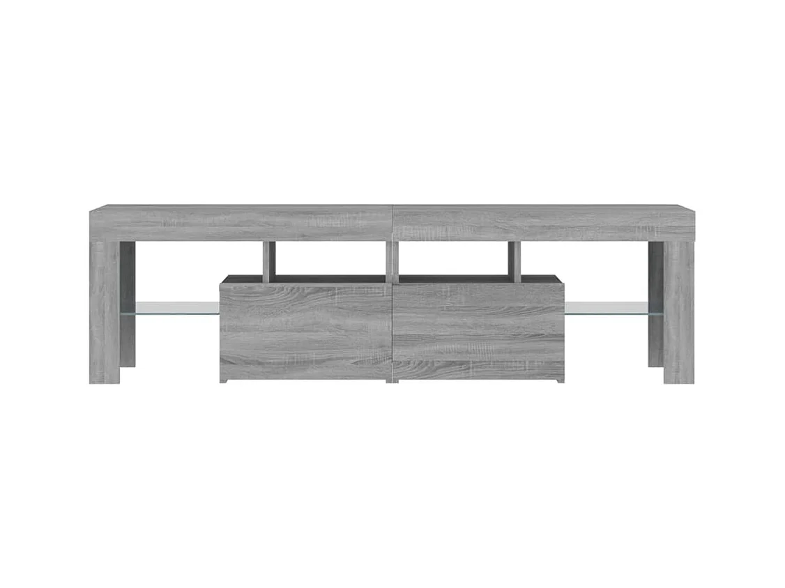 Hayo  Meuble TV avec lumières LED Sonoma gris 140x36,5x40 cm