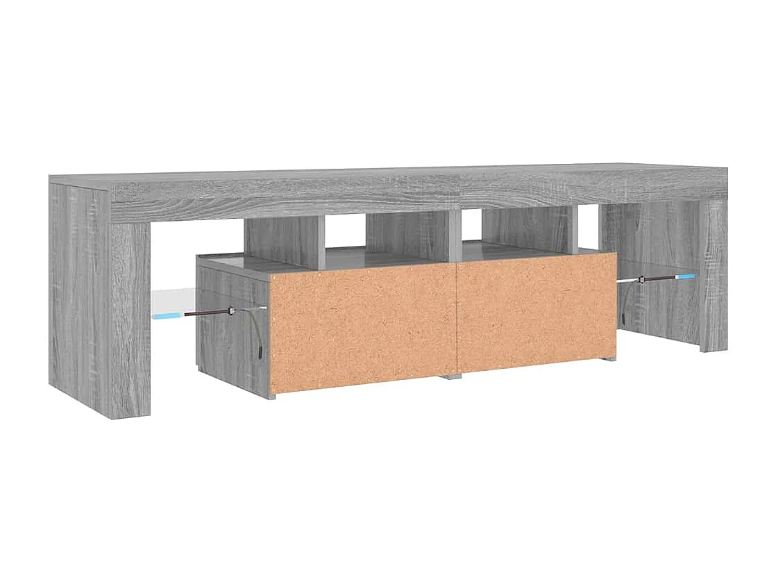 Hayo  Meuble TV avec lumières LED Sonoma gris 140x36,5x40 cm