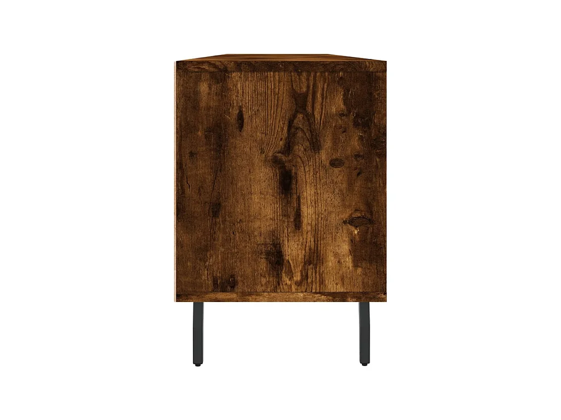 Lommel  Meuble TV chêne fumé 150x30x44,5 cm bois d'ingénierie