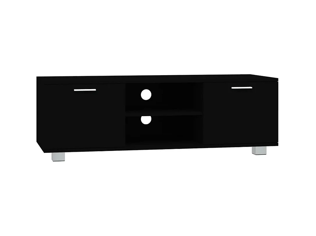 Stuarts Draft  Meuble TV Noir 120x40,5x35 cm Bois d'ingénierie