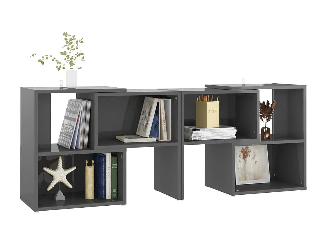 Dalia  Tv-meubel 104x30x52 cm bewerkt hout hoogglans grijs