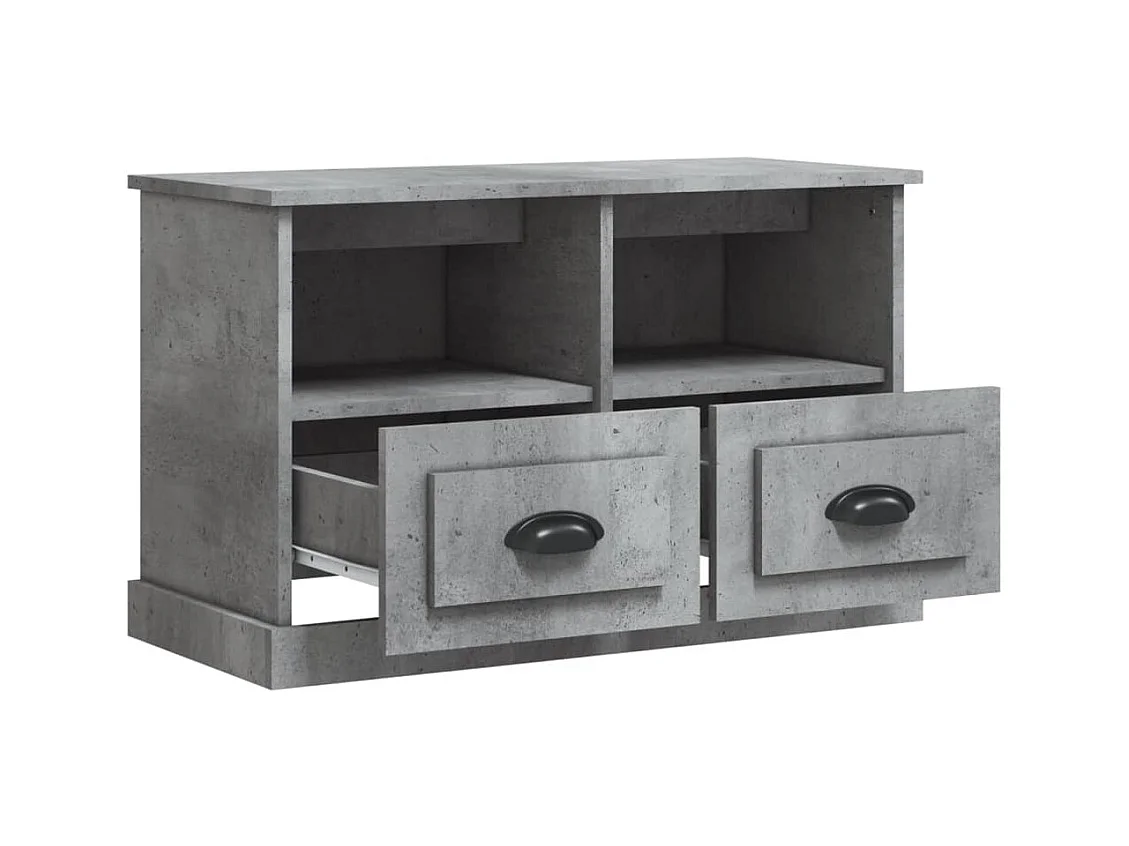 Cloughaneely  Mueble para TV madera contrachapada gris hormigón 80x35x50 cm