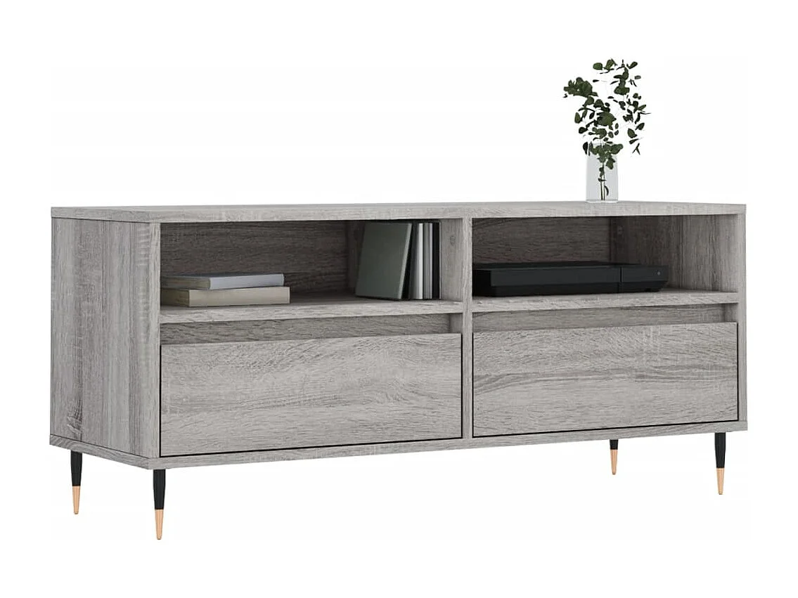 Milo  Meuble TV sonoma gris 100x34,5x44,5 cm bois d'ingénierie