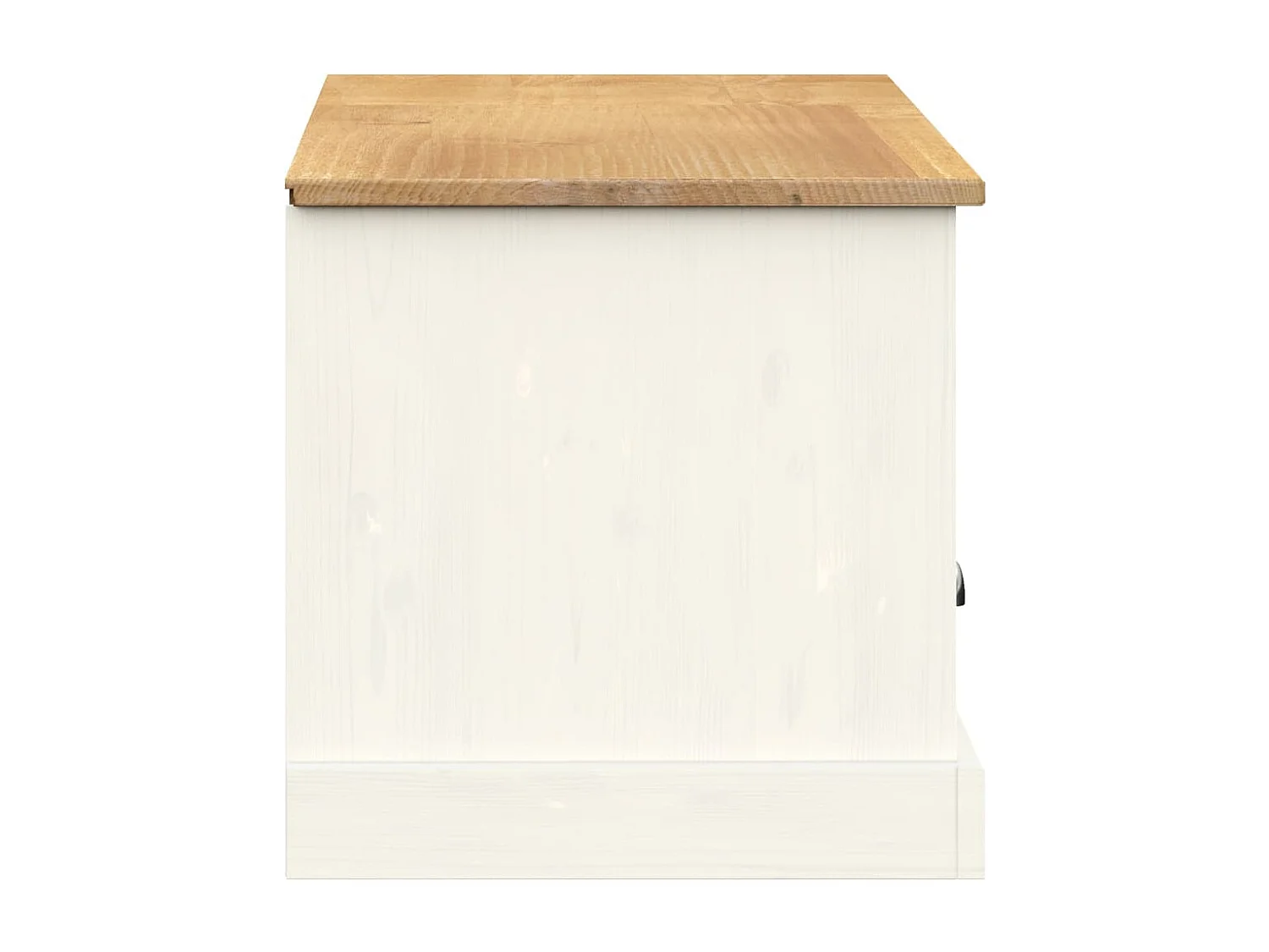 Marc-Frédéric  Meuble TV VIGO blanc 156x40x40 cm bois massif de pin