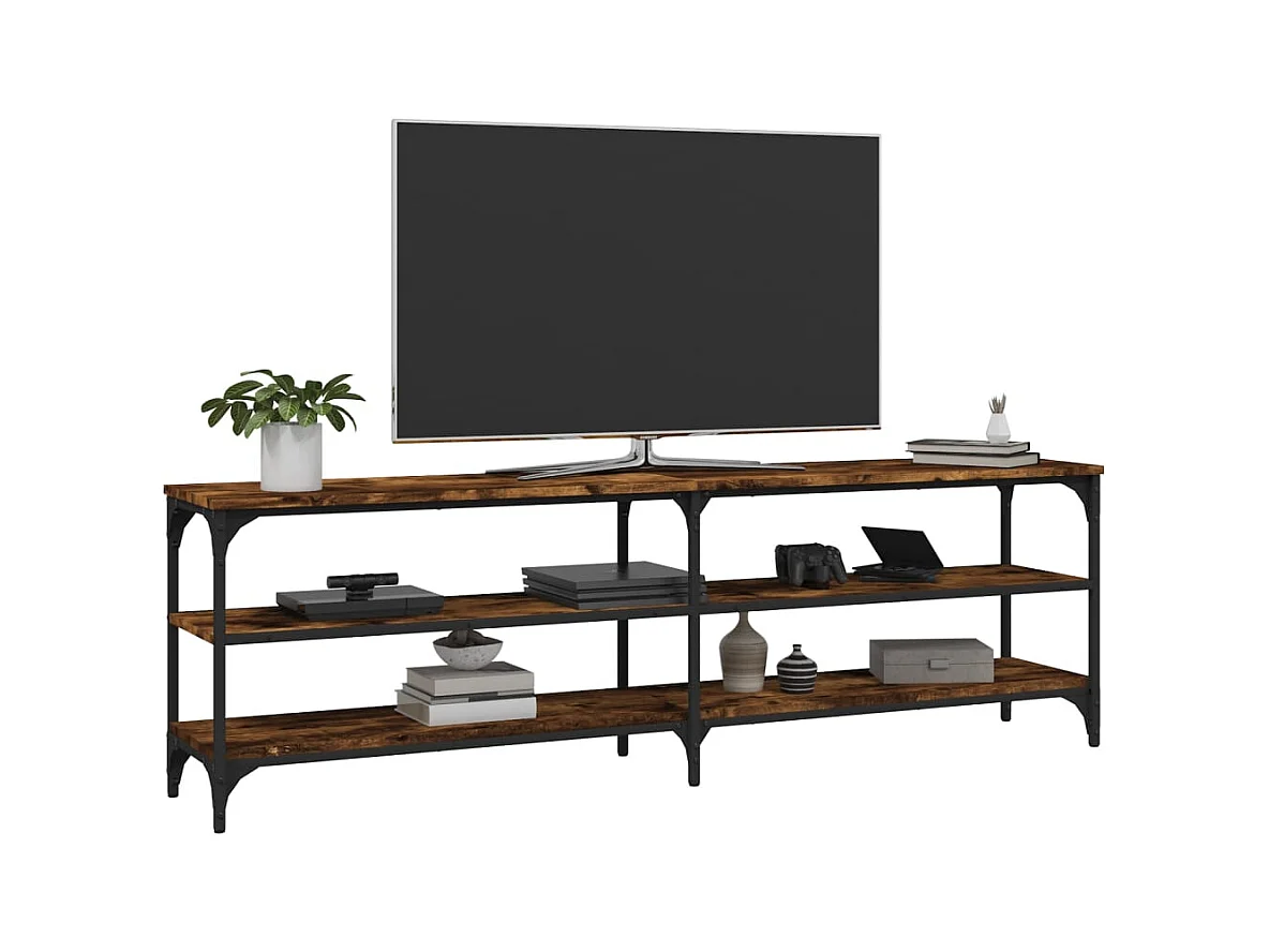 Chiloquin  Tv-meubel 160x30x50 cm bewerkt hout gerookt eikenkleurig