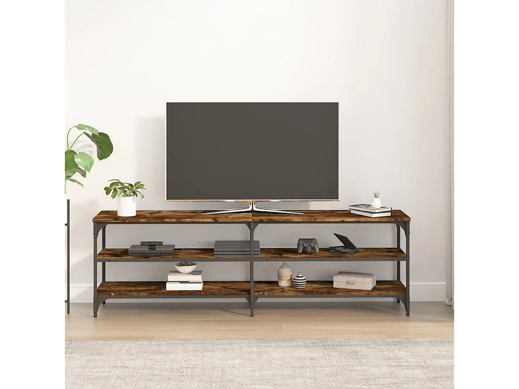 Chiloquin  Tv-meubel 160x30x50 cm bewerkt hout gerookt eikenkleurig