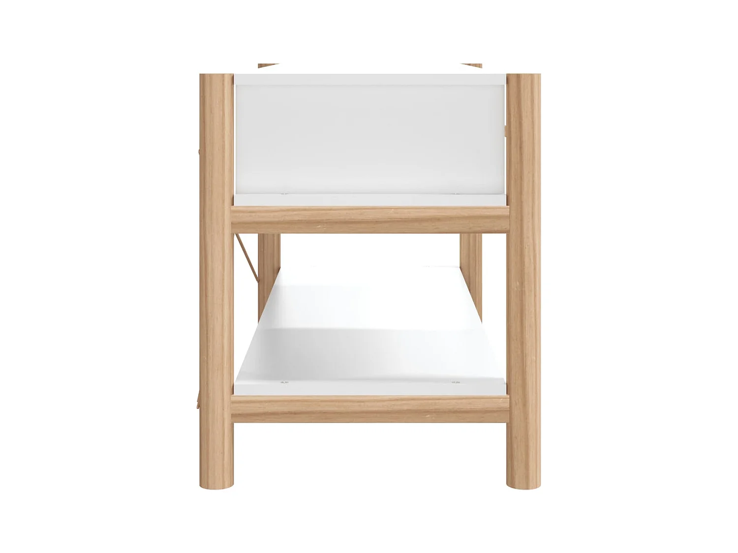 Qirlin  Meuble TV Blanc 82x38x45 cm Bois d'ingénierie