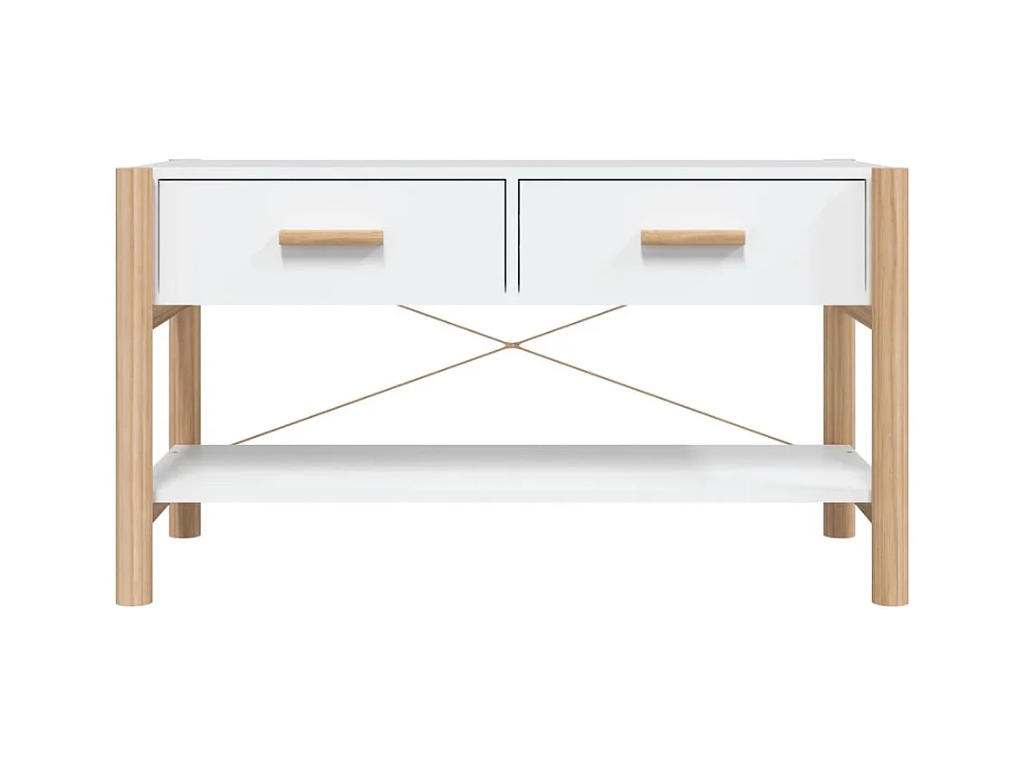 Qirlin  Meuble TV Blanc 82x38x45 cm Bois d'ingénierie