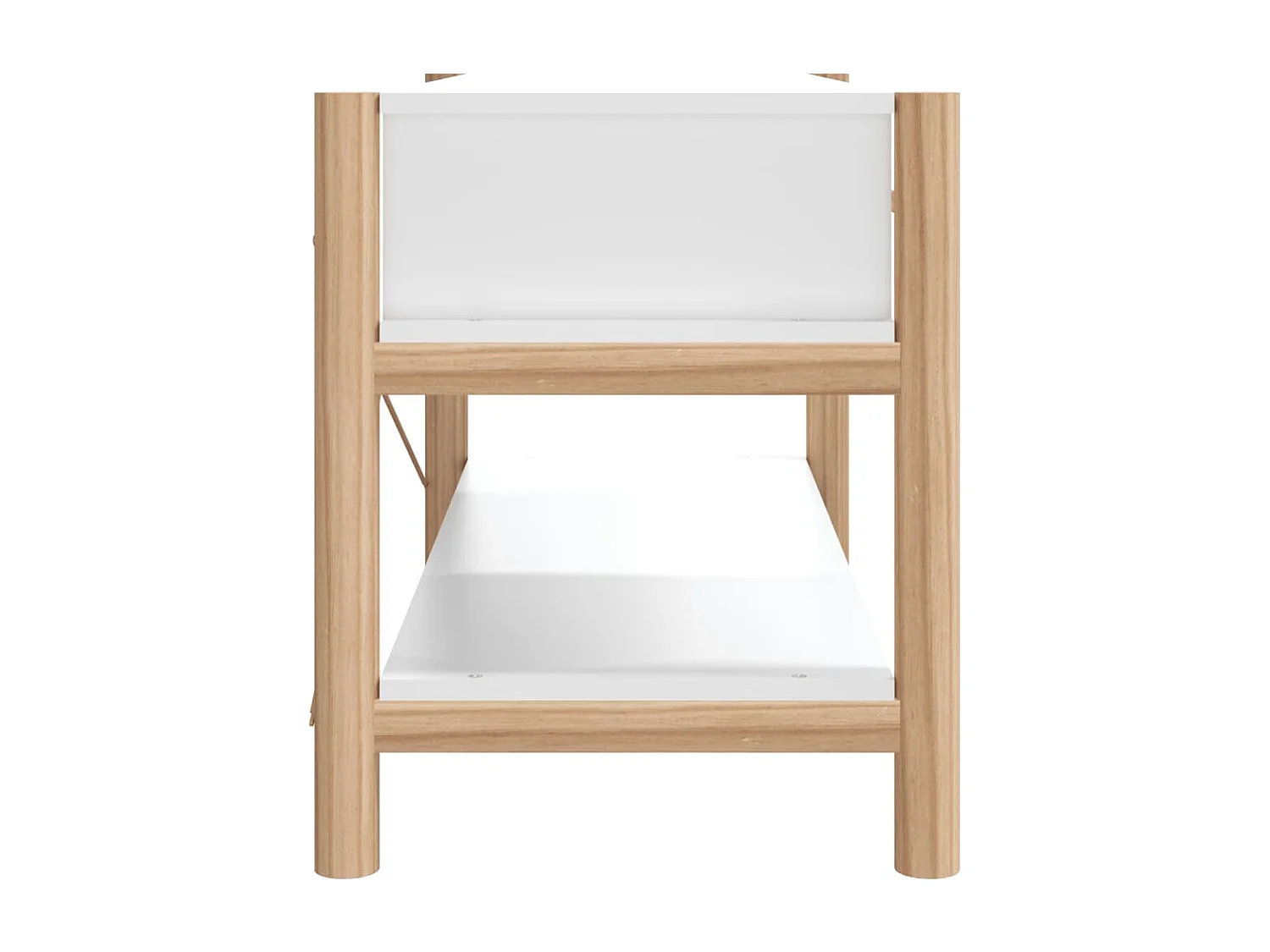 Qirlin  Meuble TV Blanc 82x38x45 cm Bois d'ingénierie