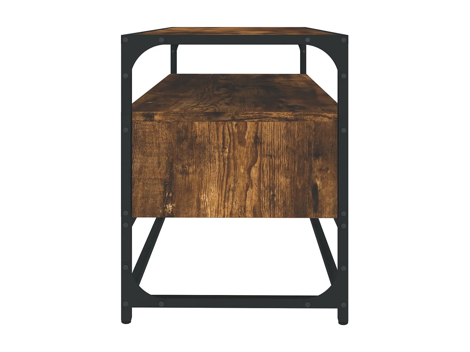 Bralir  Meuble TV chêne fumé 80x35x45 cm bois d'ingénierie