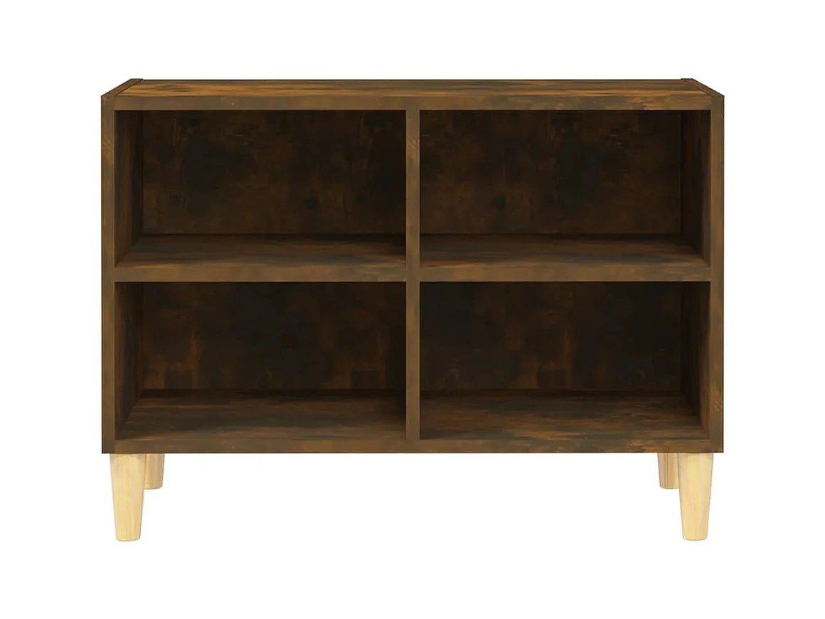 Bridgeville  Tv-meubel met houten poten 69,5x30x50 cm gerookt eikenkleurig