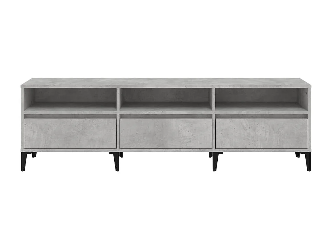 Simon-Pierre  Mueble de TV madera contrachapada gris hormigón 150x30x44,5 cm