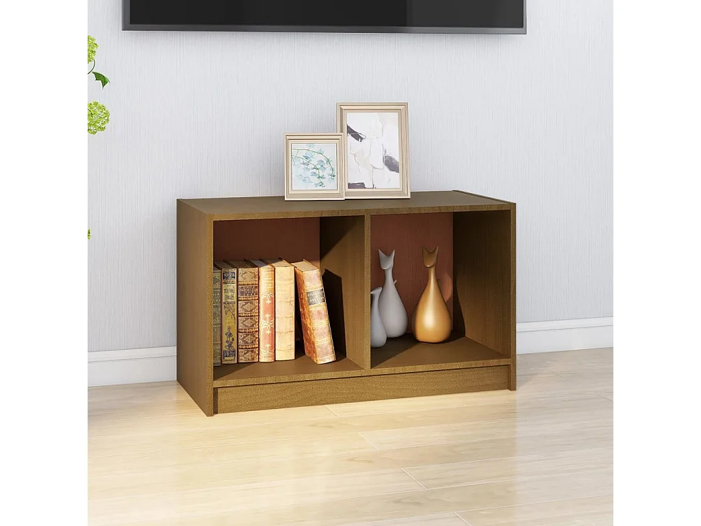 White Hall  Tv-meubel 70x33x42 cm massief grenenhout honingbruin