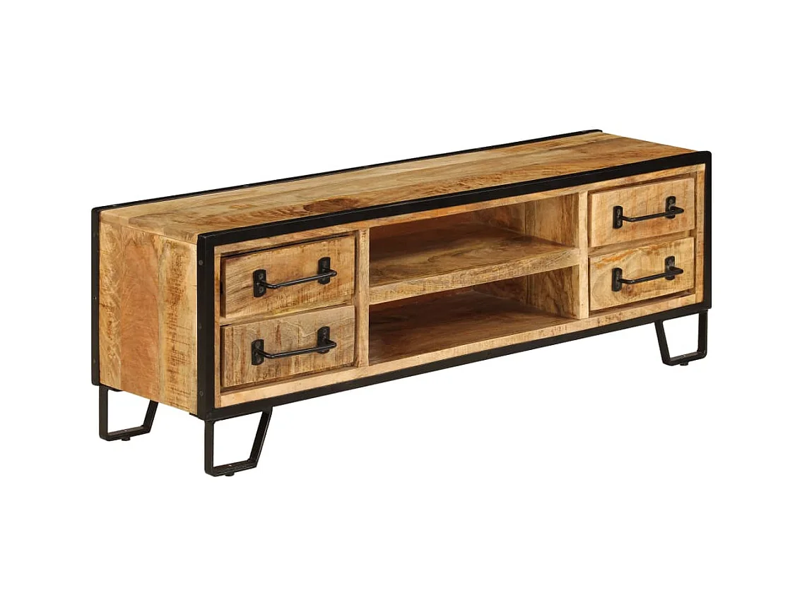 Garden Furniture -  Meuble TV avec tiroirs 120x30x40 cm Bois massif de manguier