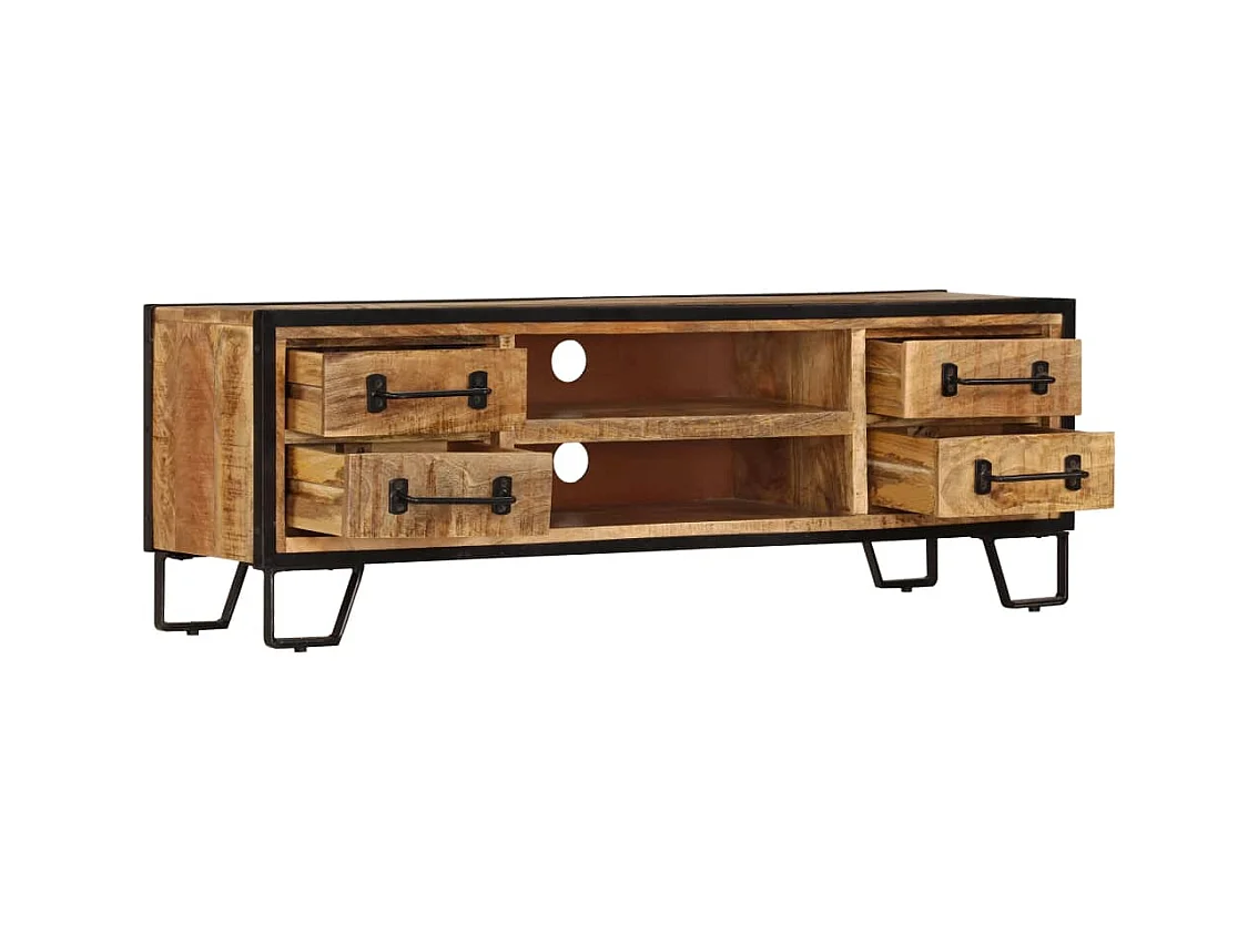 Garden Furniture -  Meuble TV avec tiroirs 120x30x40 cm Bois massif de manguier