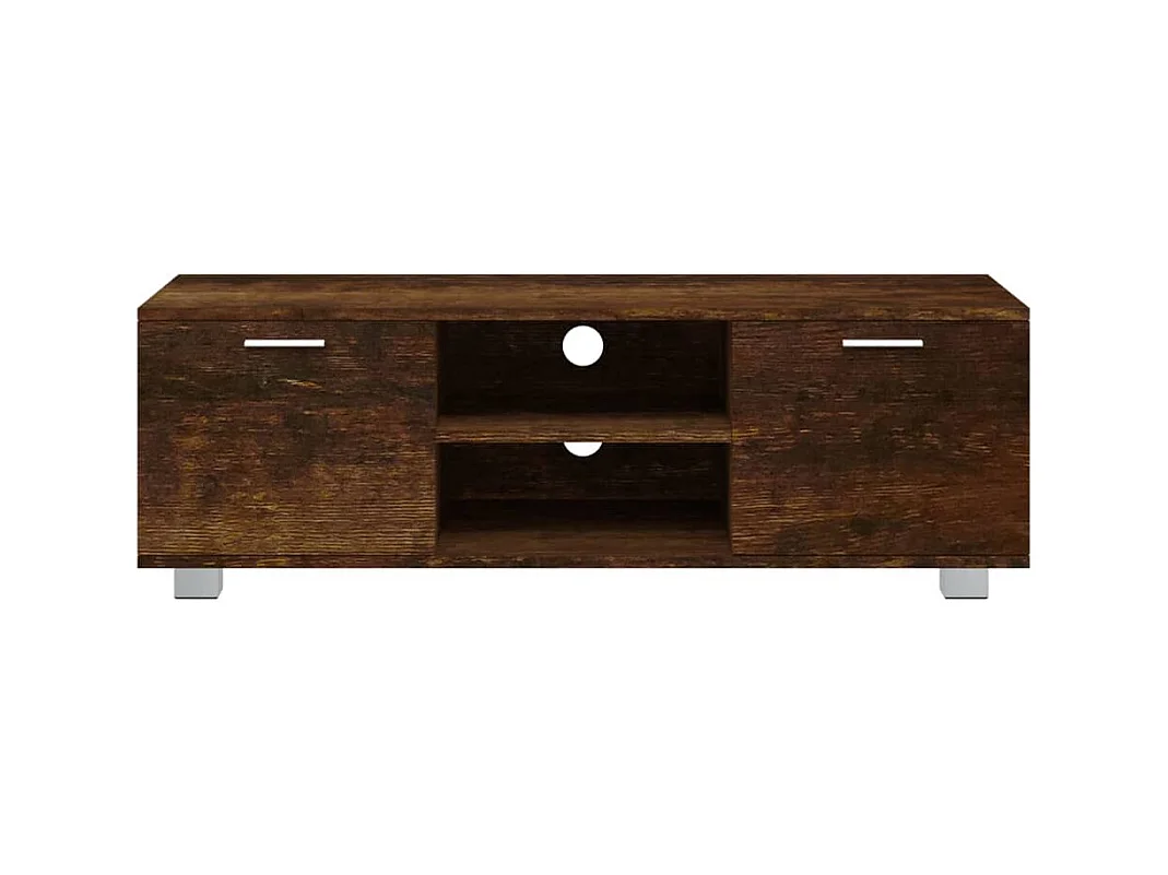 Stuarts Draft  Meuble TV Chêne fumé 120x40,5x35 cm Bois d'ingénierie