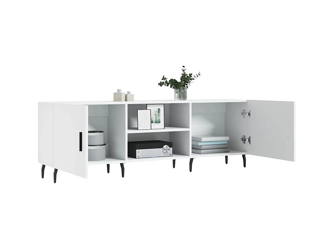 Lucien-Gabriel-Paul  Meuble TV blanc 150x30x50 cm bois d'ingénierie