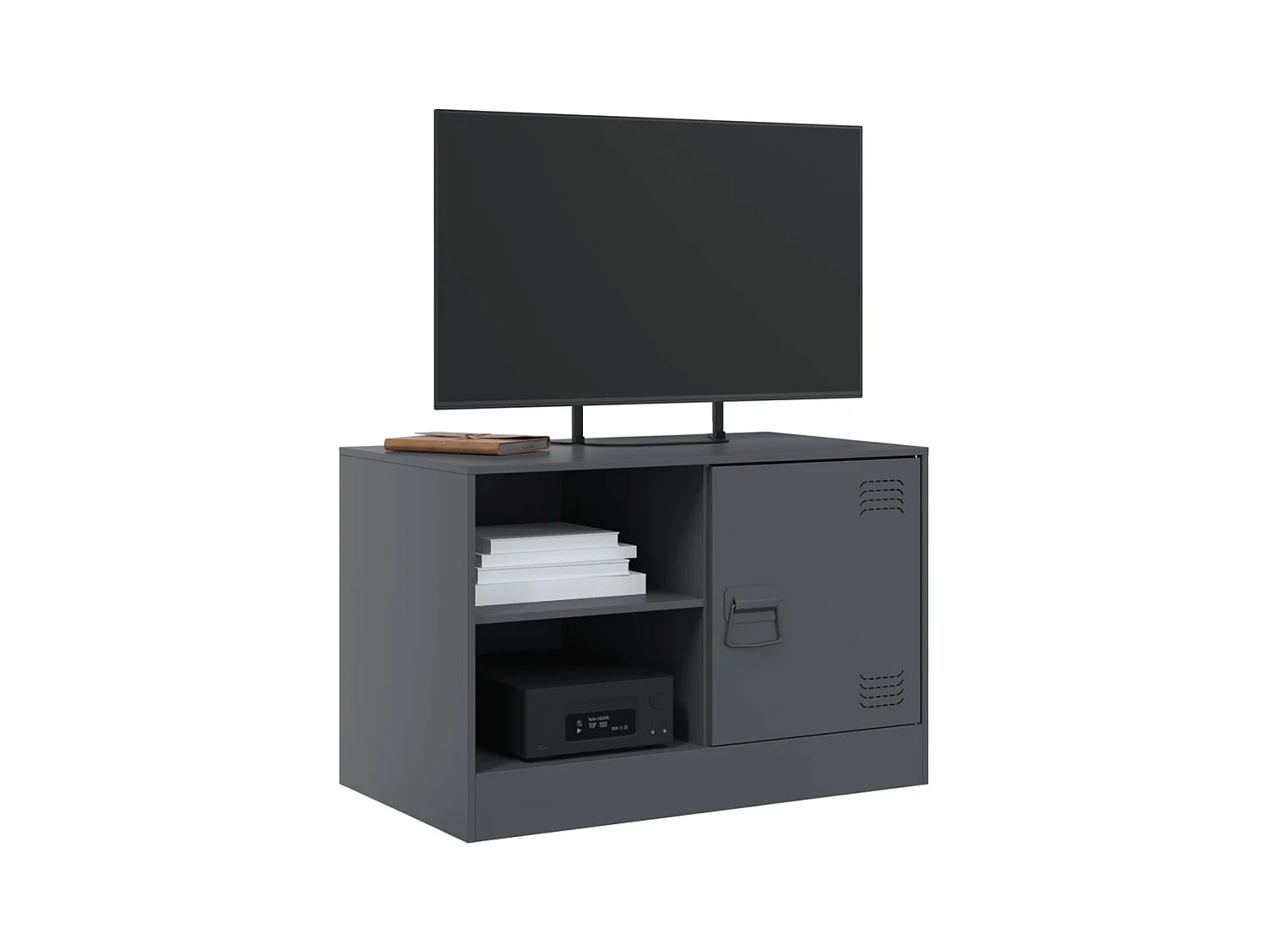 Borrego Springs  Meuble TV anthracite 67x39x44 cm acier