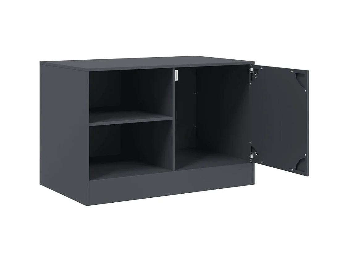 Borrego Springs  Meuble TV anthracite 67x39x44 cm acier