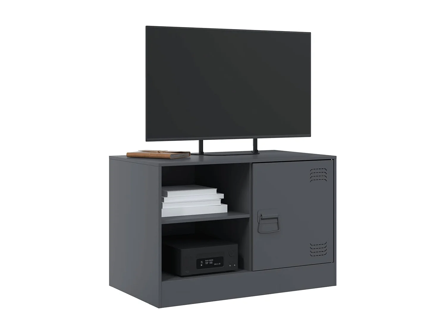 Borrego Springs  Mueble para TV de acero gris antracita 67x39x44 cm