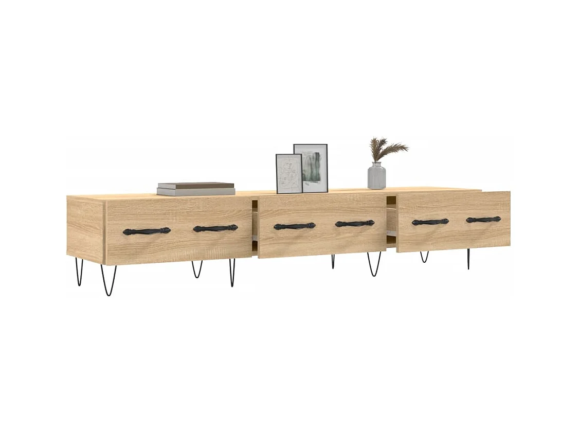 Eilve  Meuble TV chêne sonoma 150x36x30 cm bois d'ingénierie