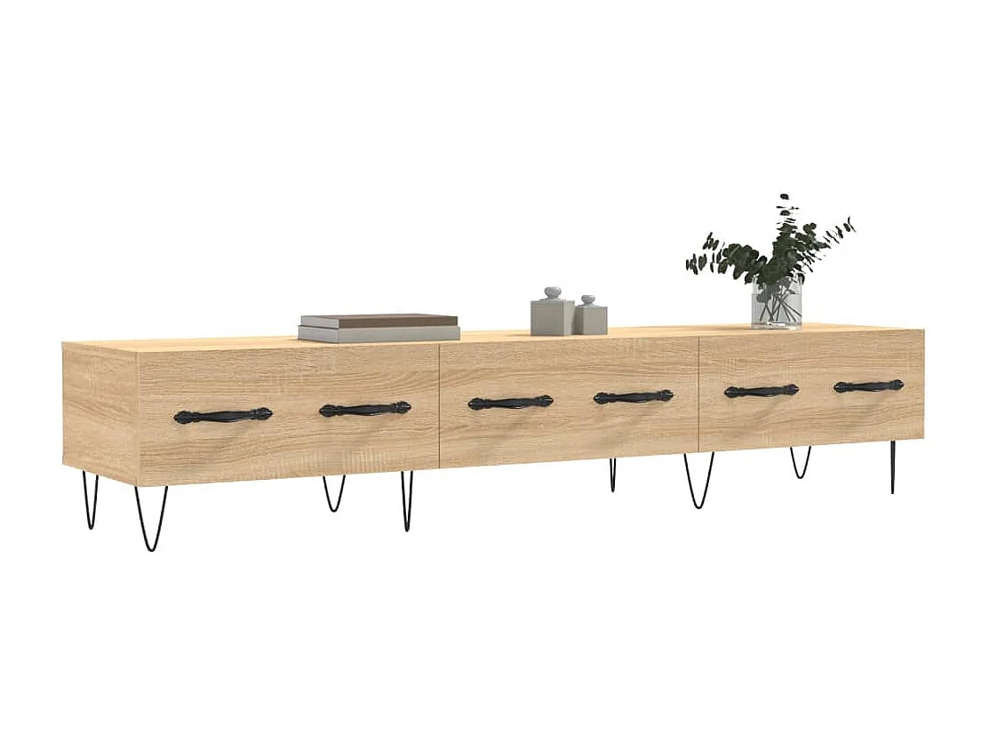 Eilve  Mueble de TV madera de ingeniería roble Sonoma 150x36x30 cm