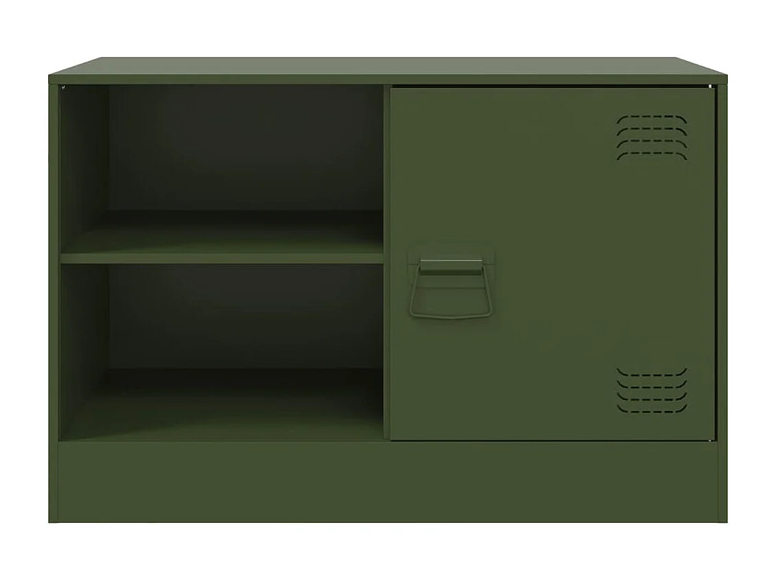 Borrego Springs  Meuble TV vert olive 67x39x44 cm acier