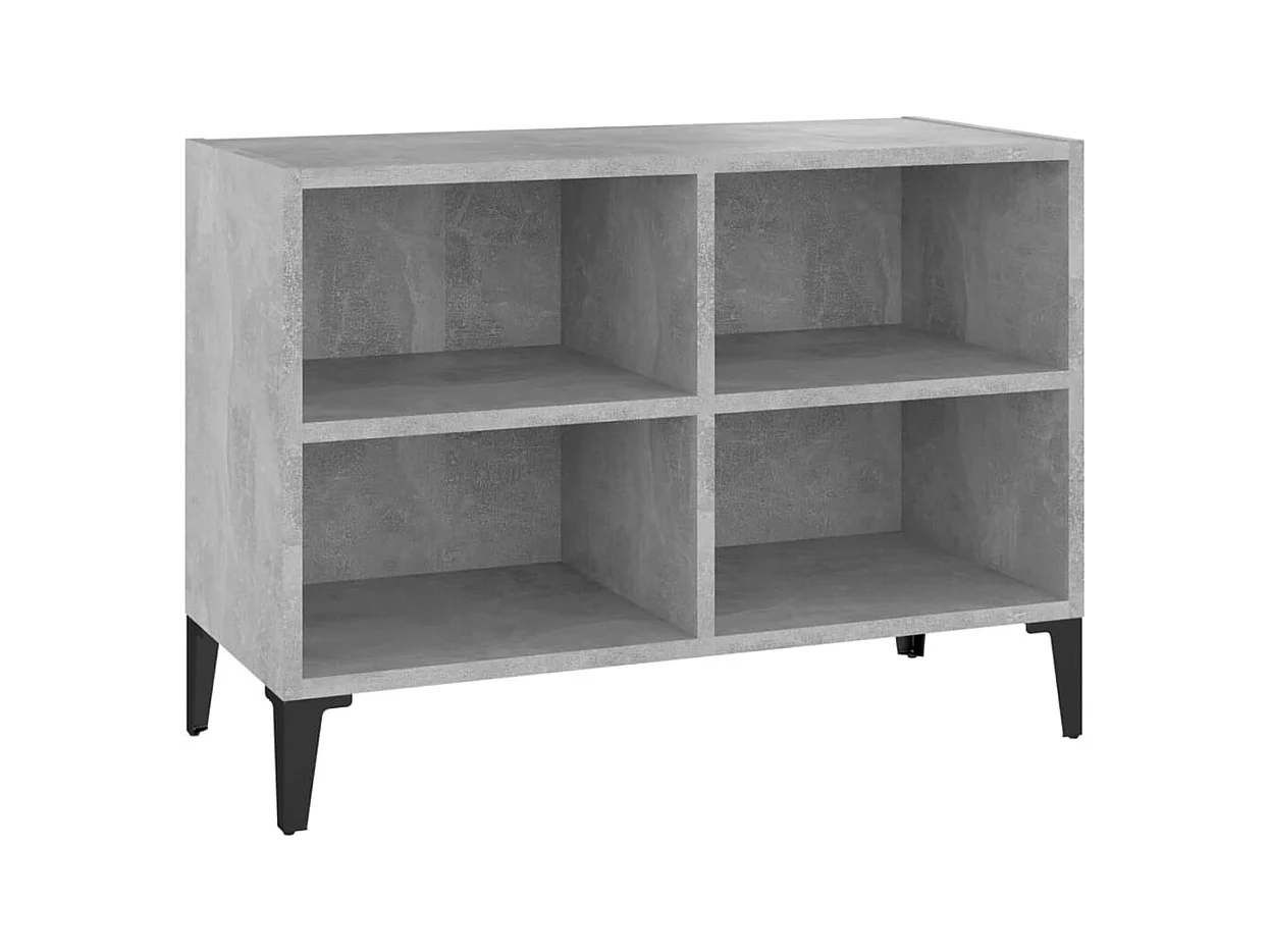 Eadestown  Meuble TV avec pieds en métal Gris béton 69,5x30x50 cm