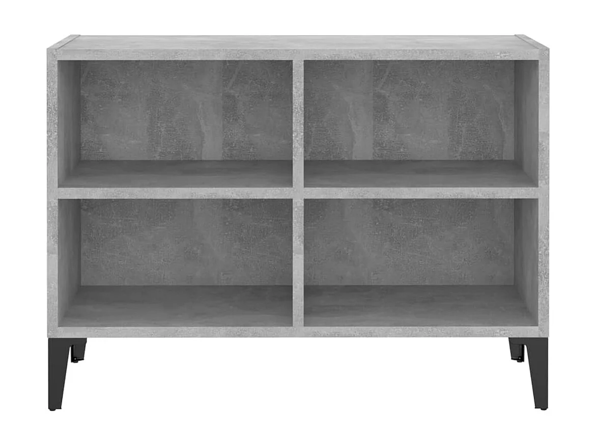 Eadestown  Meuble TV avec pieds en métal Gris béton 69,5x30x50 cm