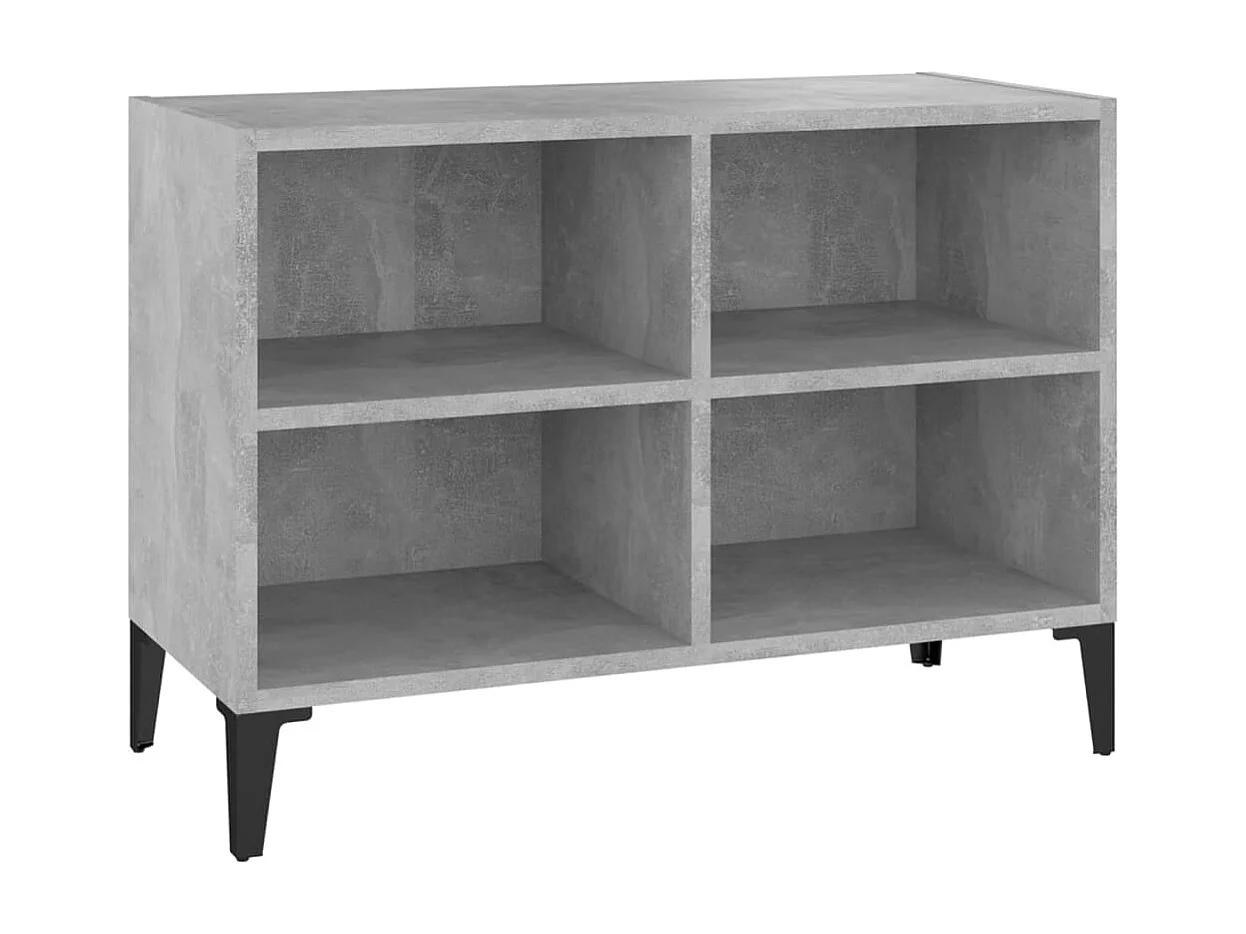 Eadestown  Mueble de TV con patas metal gris hormigón 69,5x30x50 cm
