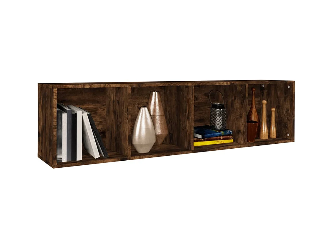 Pieter  Bibliothèque/Meuble TV Chêne fumé 36x30x143cm Bois d'ingénierie