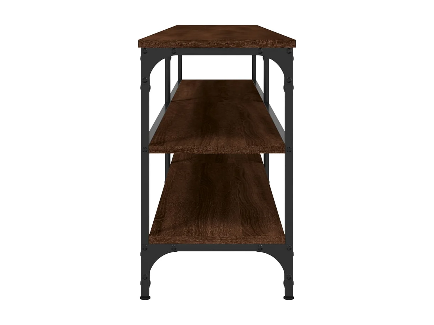 Chiloquin  Mueble TV metal y madera contrachapada marrón roble 180x30x50cm