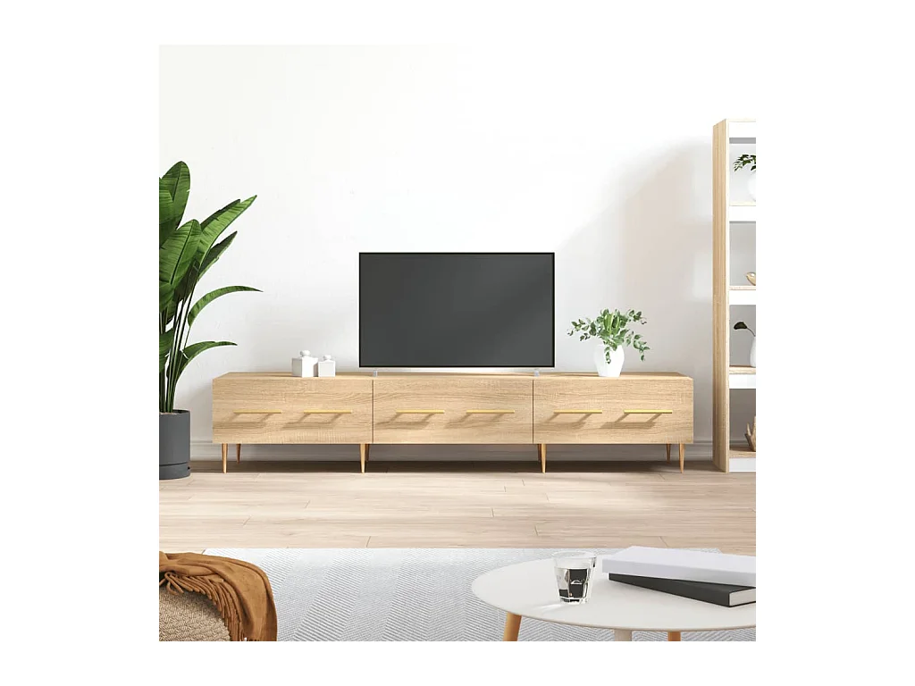 Sidney  Meuble TV chêne sonoma 150x36x30 cm bois d'ingénierie
