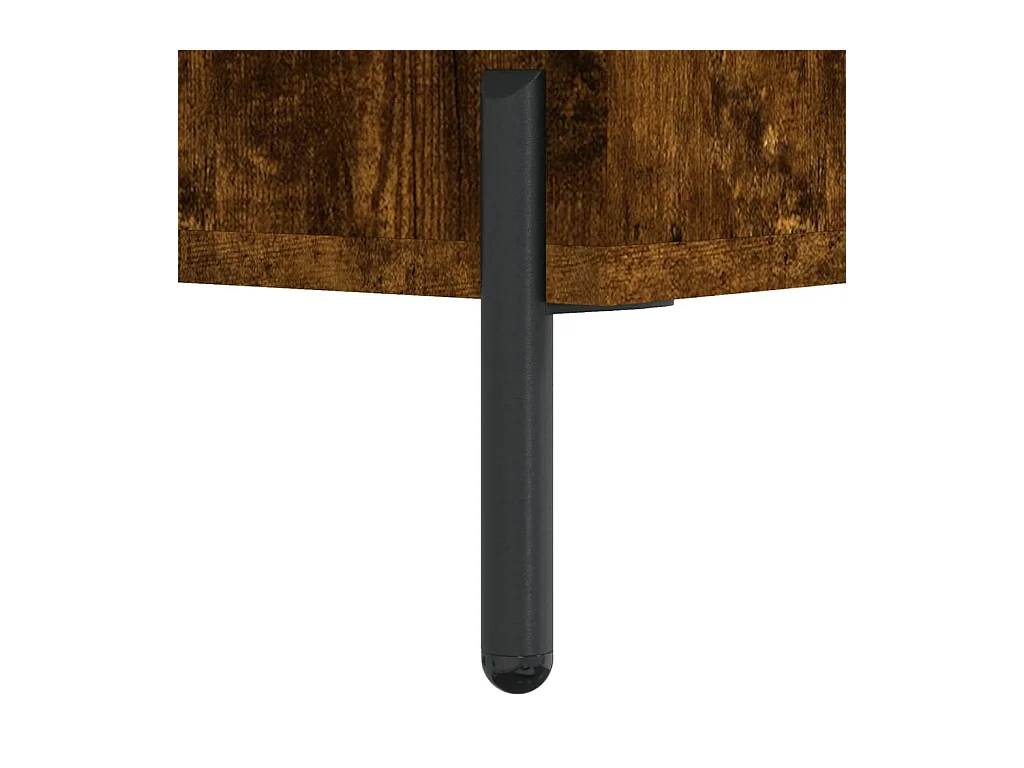 Erasmo  Meuble TV Chêne fumé 80x36x50 cm Bois d'ingénierie