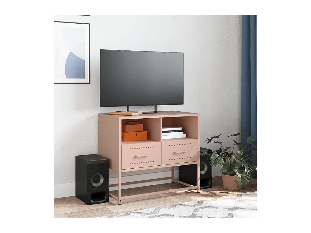 Nicholas  Tv-meubel 68x39x60,5 cm staal roze