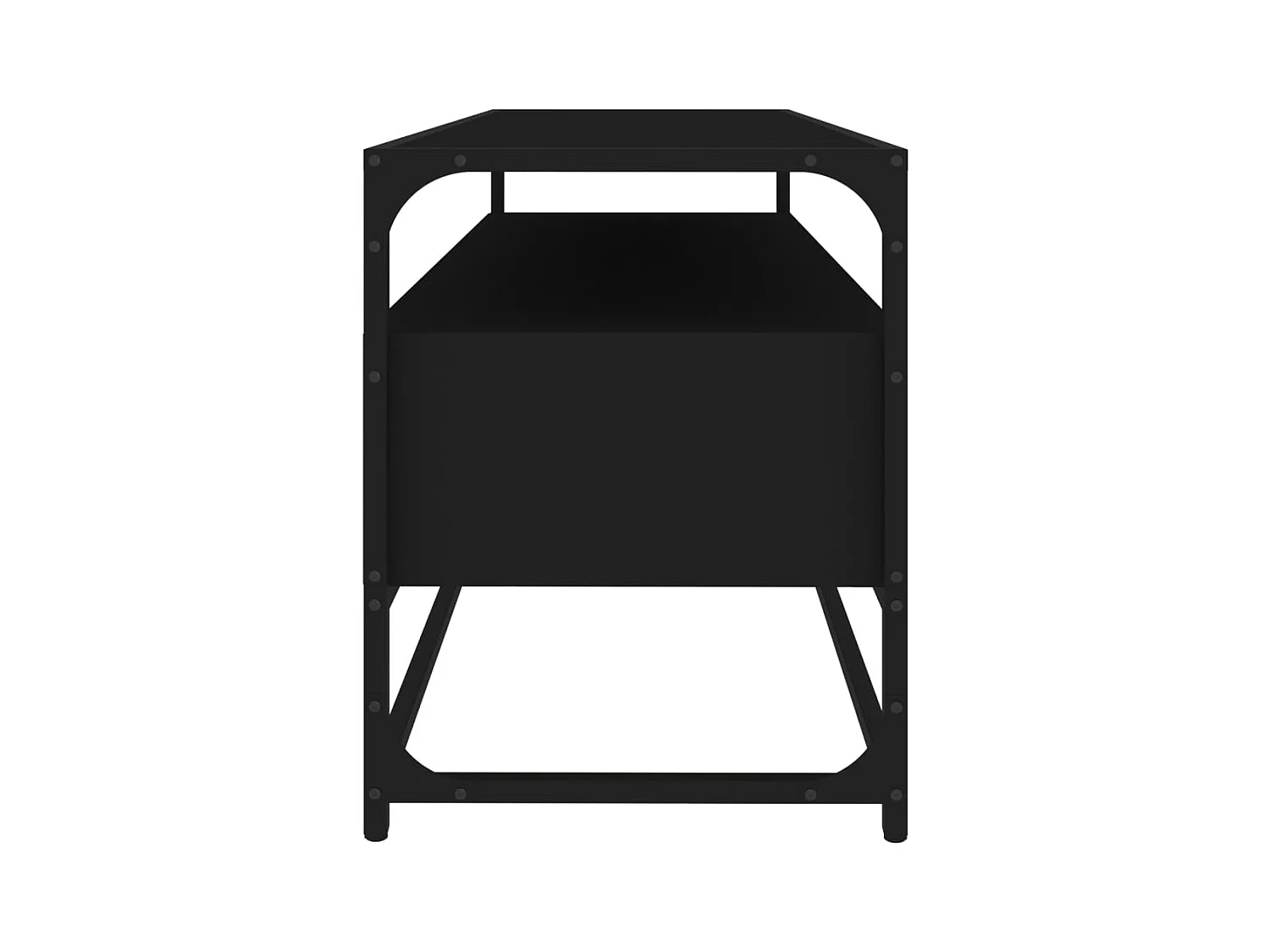 Bralir  Meuble TV noir 100x35x45 cm bois d'ingénierie