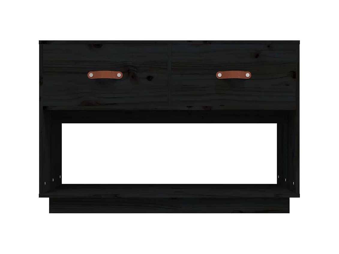 Carly Grace  Tv-meubel 90x40x60 cm massief grenenhout zwart