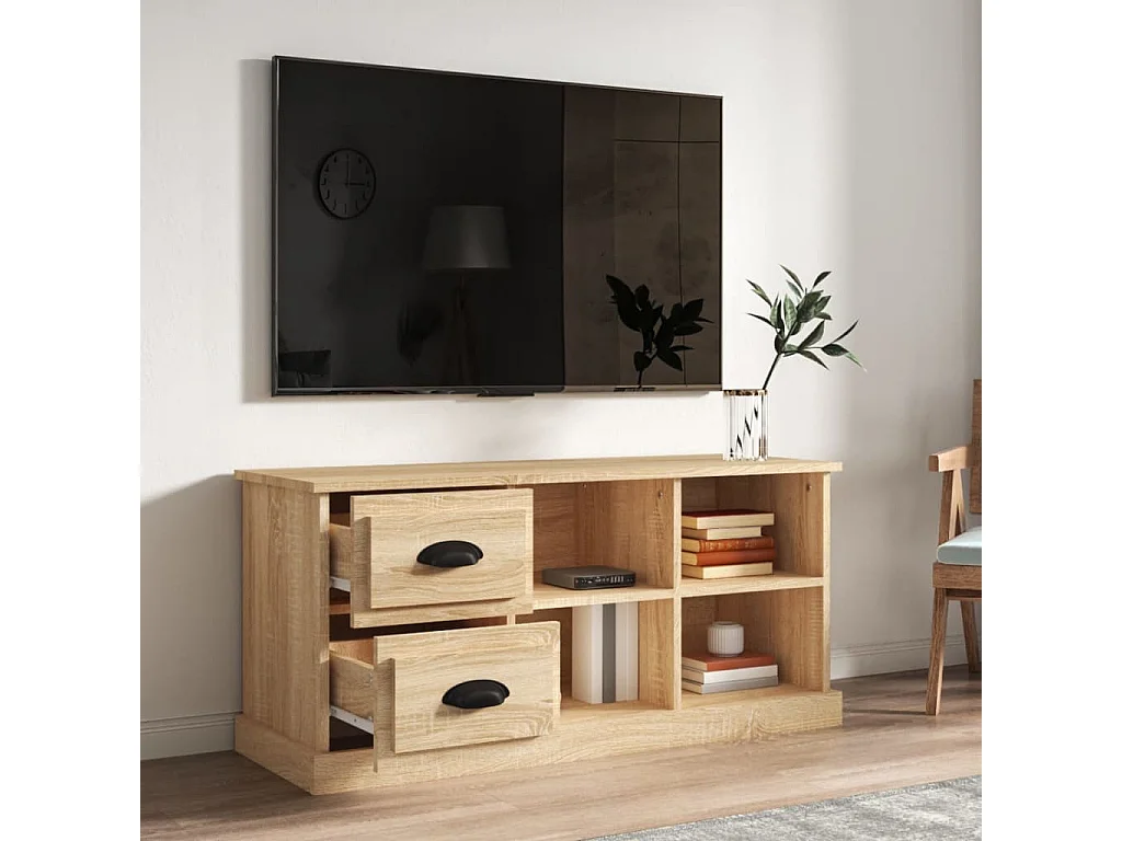 Landisville  Tv-meubel 102x35,5x47,5 cm bewerkt hout sonoma eikenkleurig