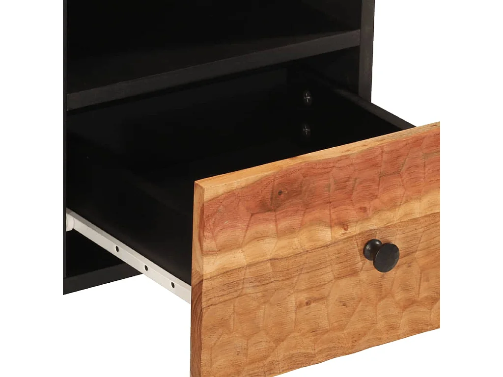 Luc-Élie  Meuble TV 100x33x46 cm bois d'acacia solide