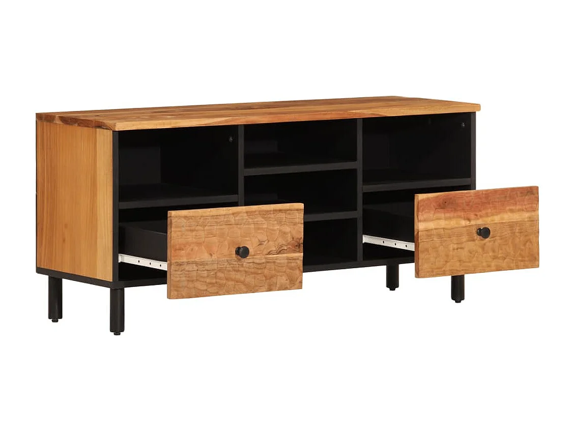 Luc-Élie  Tv-meubel 100x33x46 cm massief acaciahout