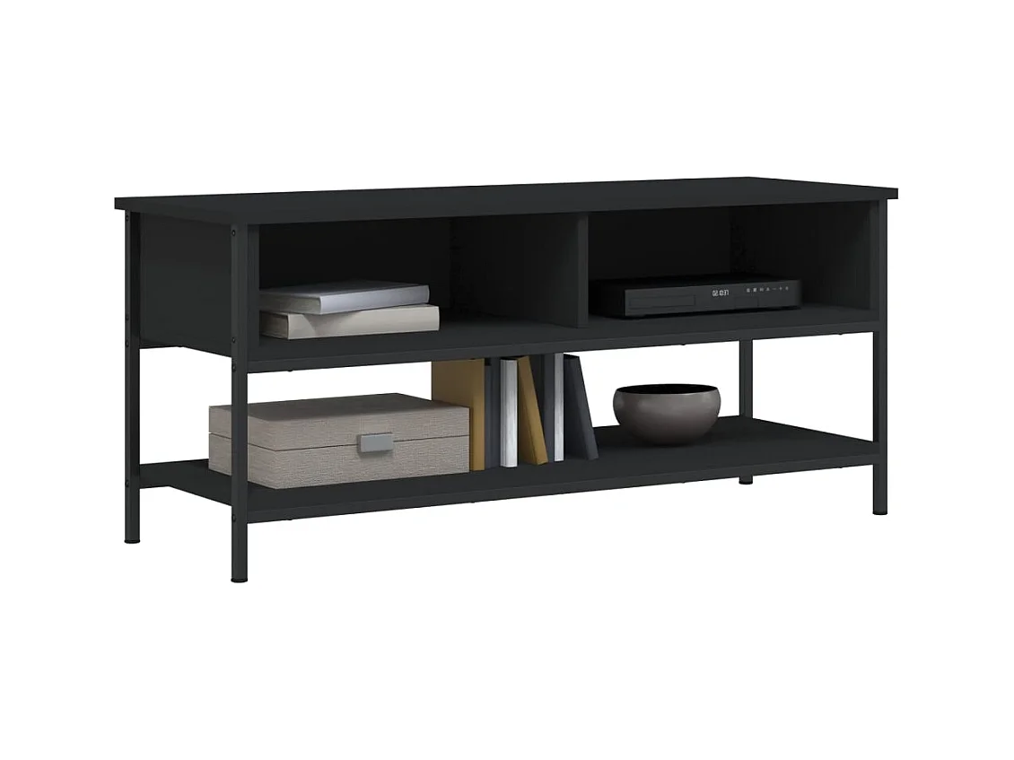 Thilda  Mueble de TV madera contrachapada negro 100x35x45 cm