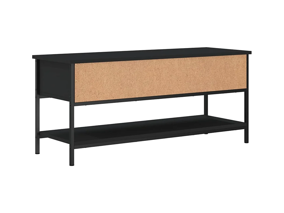 Thilda  Mueble de TV madera contrachapada negro 100x35x45 cm