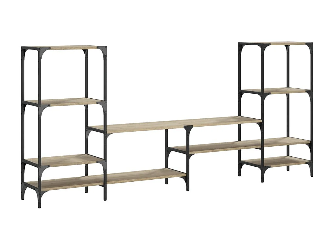 Cilyra  Mueble de TV madera de ingeniería roble Sonoma 206,5x28,5x95 cm